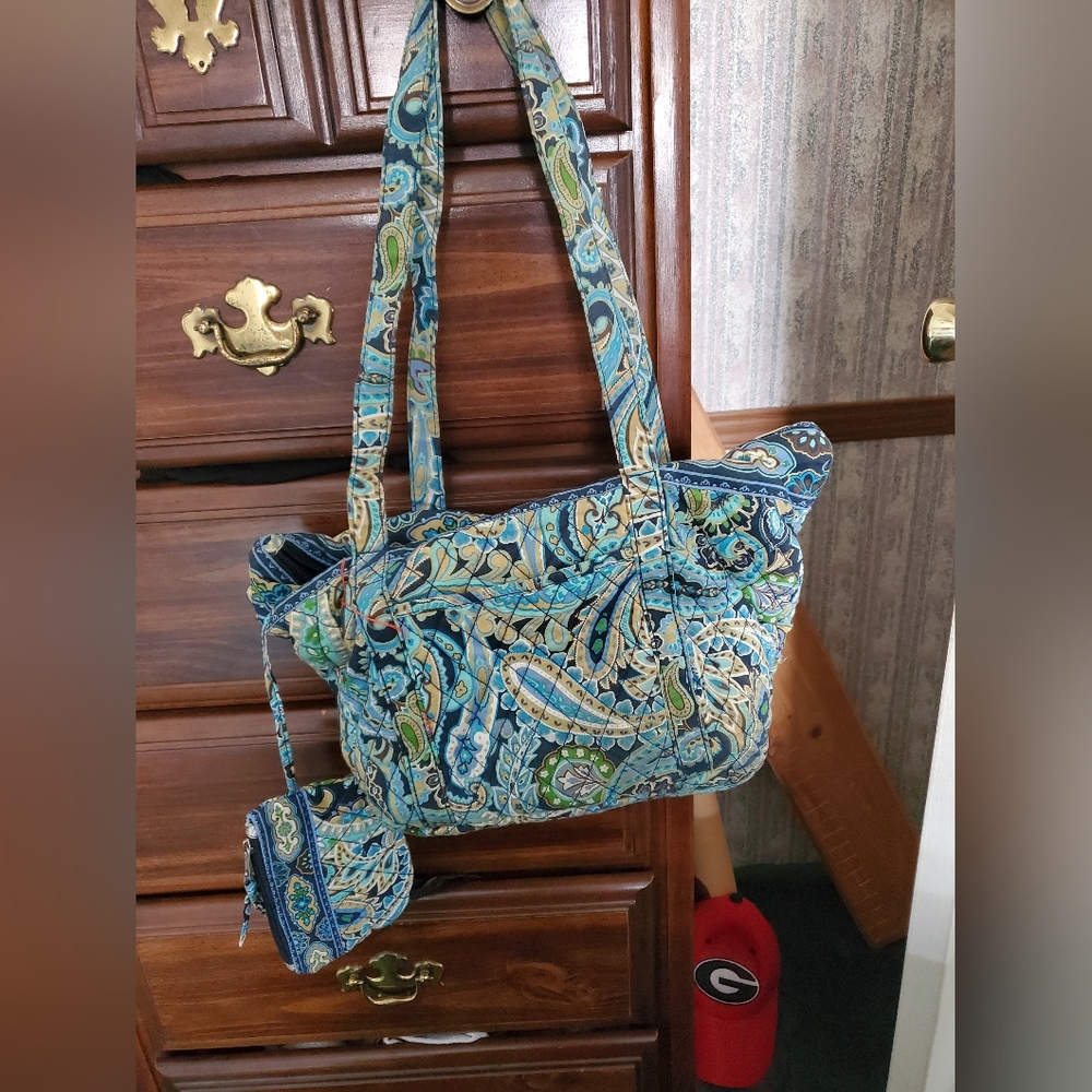 Blue Paisley Shoulder Bag